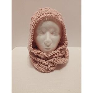 Homemade Dusty Pink Hood And Combo Scarf Woman Adult